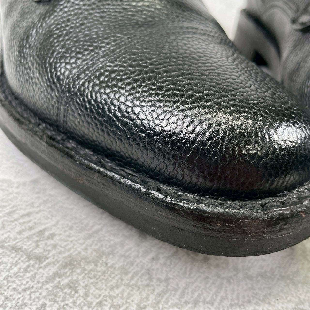 【美品】JOSEPH CHEANEY&SONS ジョセフチーニーアンドサンズ CAIRNGORM 2R ケンゴン ストレート 外羽根 グレインレザー コマンドソール 黒 ブラック UK9.5 / 28.0cm【W3511】