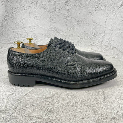 【美品】JOSEPH CHEANEY&SONS ジョセフチーニーアンドサンズ CAIRNGORM 2R ケンゴン ストレート 外羽根 グレインレザー コマンドソール 黒 ブラック UK9.5 / 28.0cm【W3511】