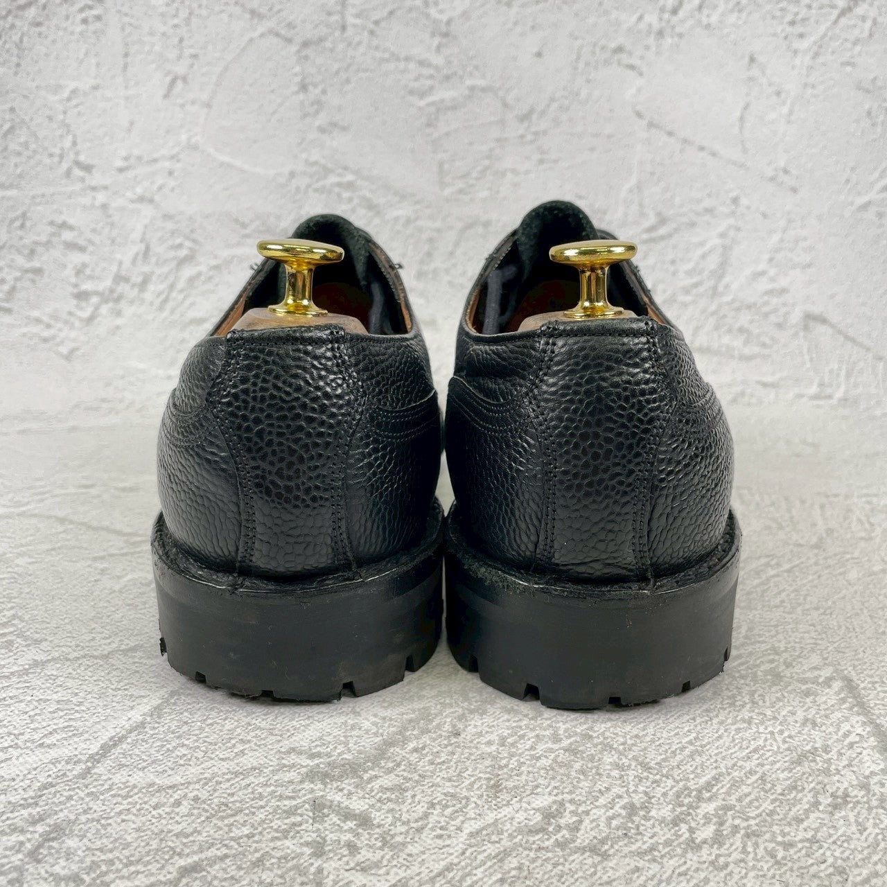 【美品】JOSEPH CHEANEY&SONS ジョセフチーニーアンドサンズ CAIRNGORM 2R ケンゴン ストレート 外羽根 グレインレザー コマンドソール 黒 ブラック UK9.5 / 28.0cm【W3511】