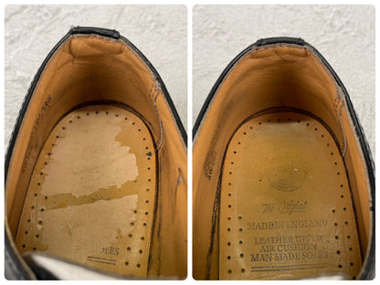 【英国製】Dr.Martens ドクターマーチン 3989 ブローグ ウイング 外羽根 メダリオン 黒×白 / ブラック×ホワイト UK8 / 27.0cm【W3512】