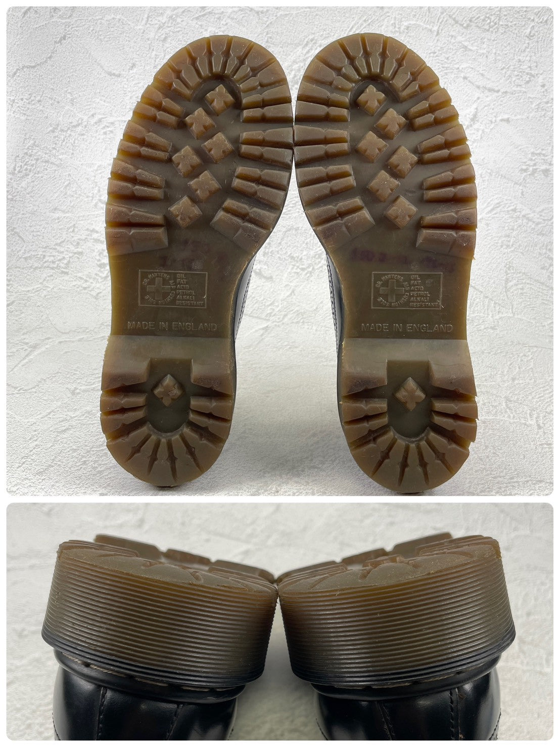 【英国製】Dr.Martens ドクターマーチン 3989 ブローグ ウイング 外羽根 メダリオン 黒×白 / ブラック×ホワイト UK8 / 27.0cm【W3512】