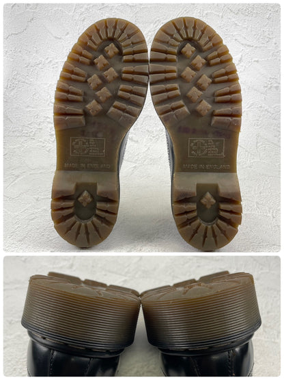 【英国製】Dr.Martens ドクターマーチン 3989 ブローグ ウイング 外羽根 メダリオン 黒×白 / ブラック×ホワイト UK8 / 27.0cm【W3512】