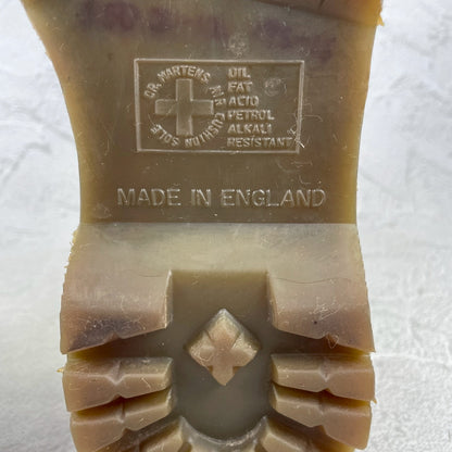 【英国製】Dr.Martens ドクターマーチン 3989 ブローグ ウイング 外羽根 メダリオン 黒×白 / ブラック×ホワイト UK8 / 27.0cm【W3512】