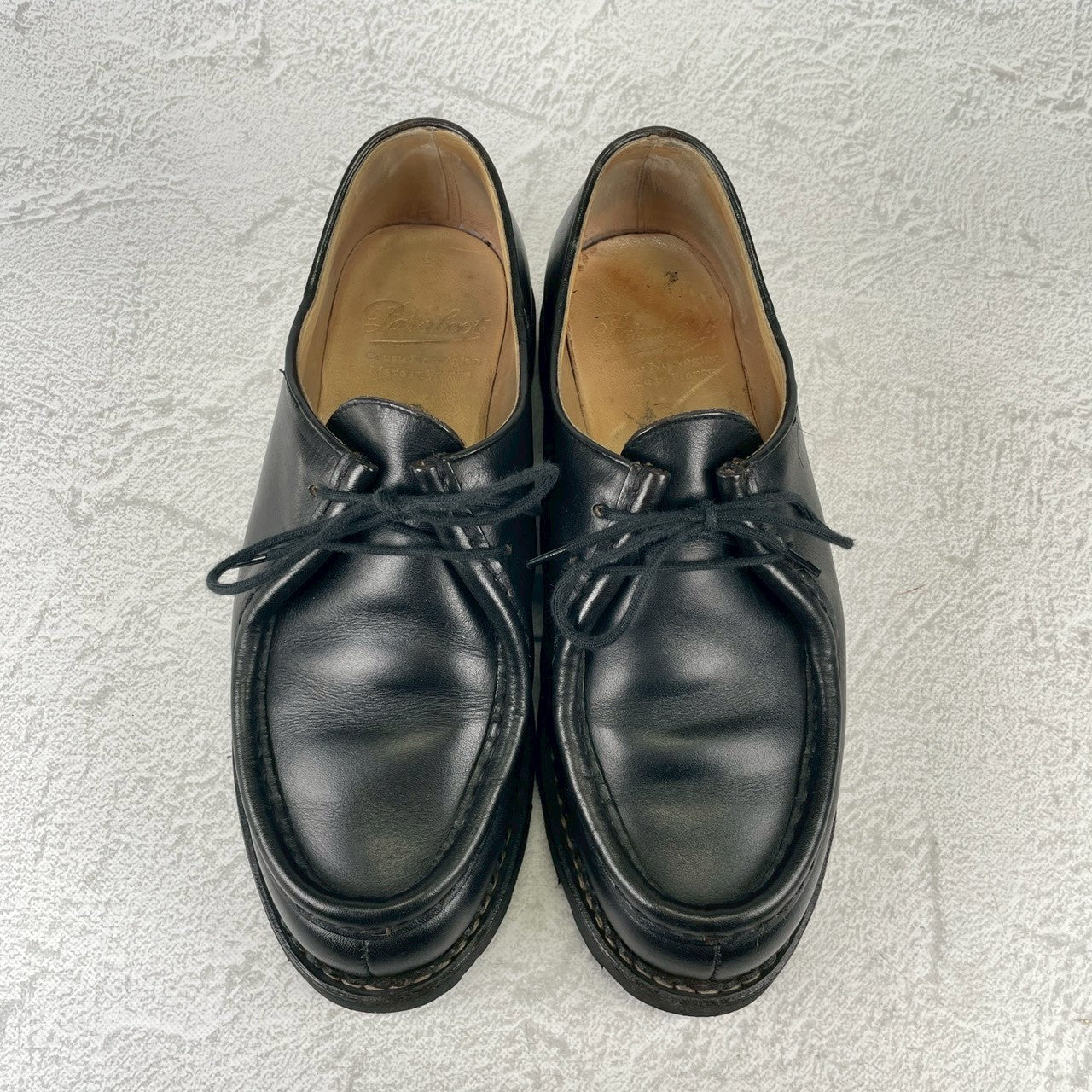 【良品】Paraboot パラブーツ MICHAEL ミカエル チロリアンシューズ リスレザー 黒 ブラック EU39.5 / 24.5cm【W3530】