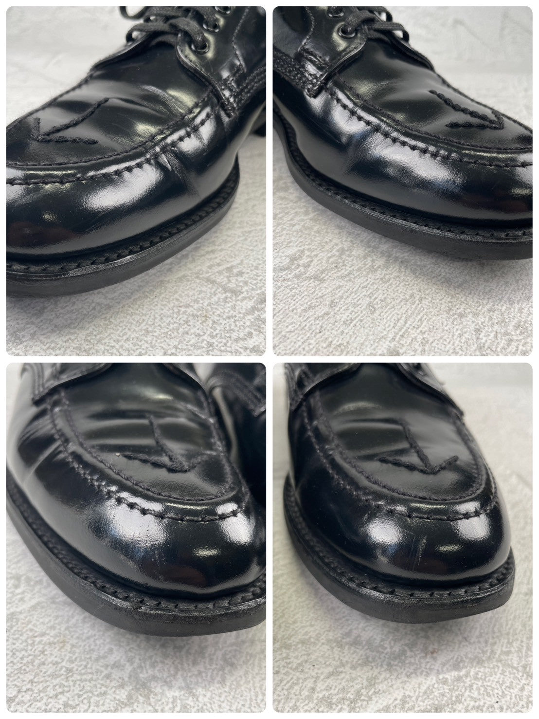 【美品】SANDERS サンダース 1137 APRON DERBY BROAD ARROW ブロードアローエプロンダービー Uチップ 外羽根 黒 ブラック UK5.5 / 24.5cm【W3529】