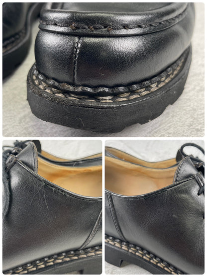 【良品】Paraboot パラブーツ MICHAEL ミカエル チロリアンシューズ リスレザー 黒 ブラック EU39.5 / 24.5cm【W3530】