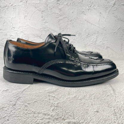 【美品】SANDERS サンダース 1137 APRON DERBY BROAD ARROW ブロードアローエプロンダービー Uチップ 外羽根 黒 ブラック UK5.5 / 24.5cm【W3529】