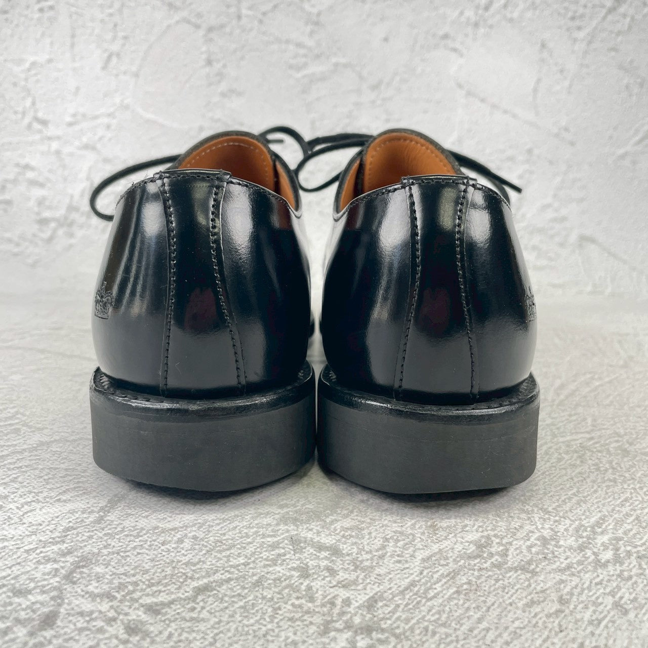 【美品】SANDERS サンダース 1137 APRON DERBY BROAD ARROW ブロードアローエプロンダービー Uチップ 外羽根 黒 ブラック UK5.5 / 24.5cm【W3529】