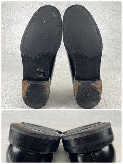 【美品】Church's チャーチ SHANNON シャノン プレーン 外羽根 ポリッシュドバインダーカーフ 黒 ブラック UK36 / 23.0cm【W3528】