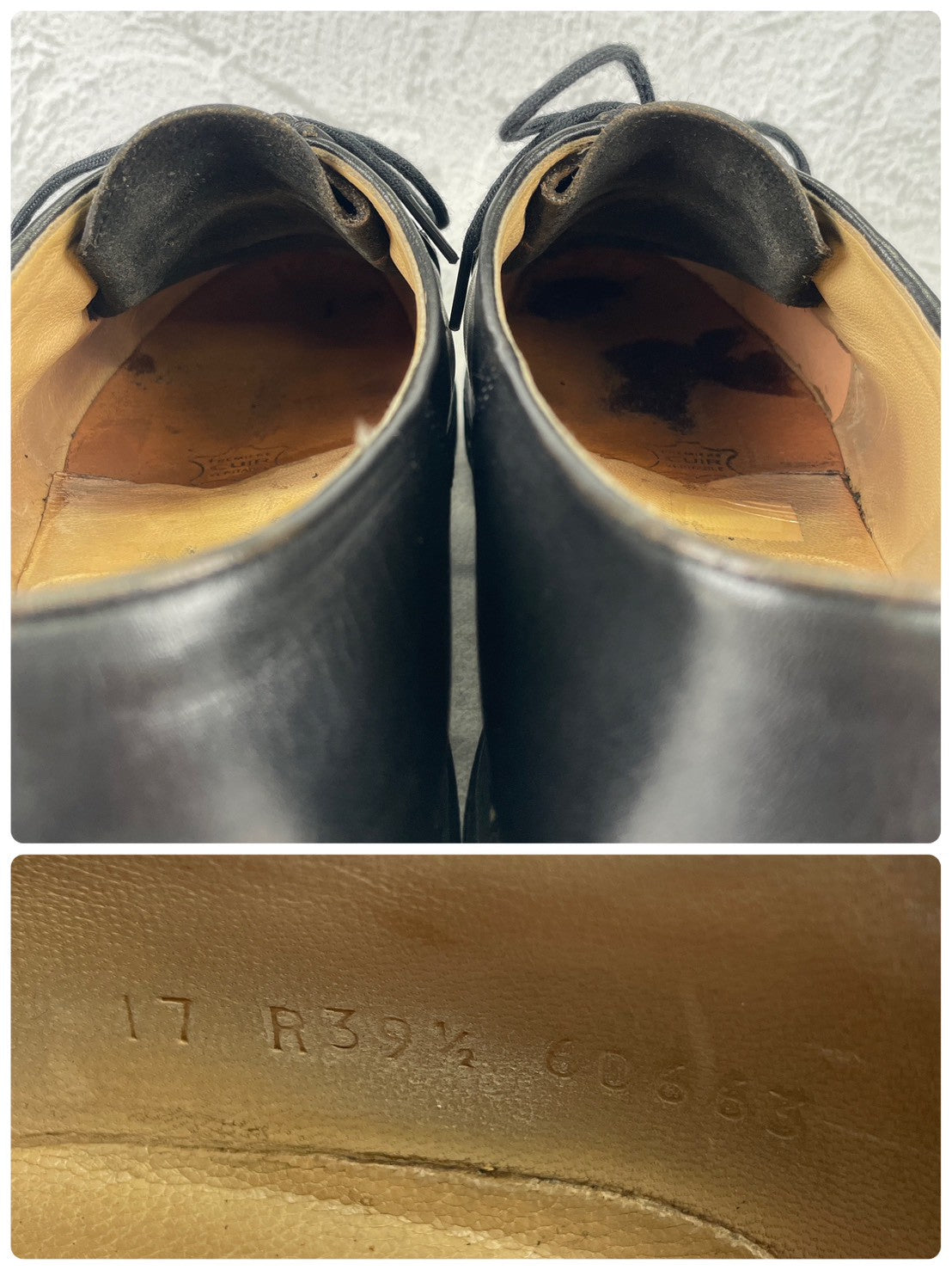 【良品】Paraboot パラブーツ MICHAEL ミカエル チロリアンシューズ リスレザー 黒 ブラック EU39.5 / 24.5cm【W3530】