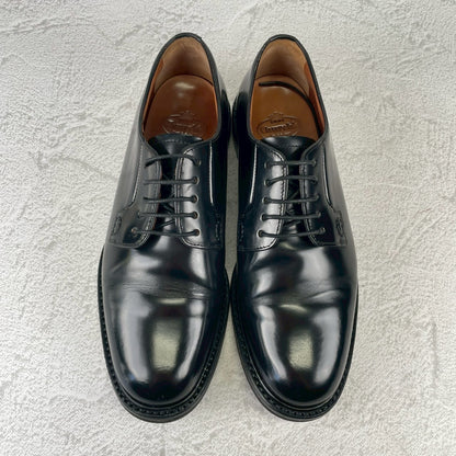 【美品】Church's チャーチ SHANNON シャノン プレーン 外羽根 ポリッシュドバインダーカーフ 黒 ブラック UK36 / 23.0cm【W3528】