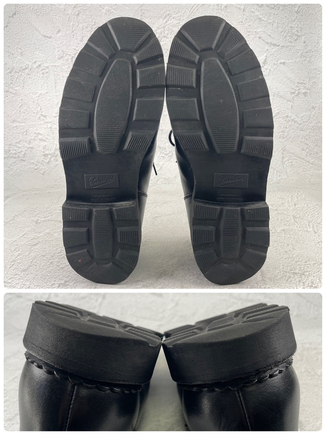 【良品】Paraboot パラブーツ MICHAEL ミカエル チロリアンシューズ リスレザー 黒 ブラック EU39.5 / 24.5cm【W3530】