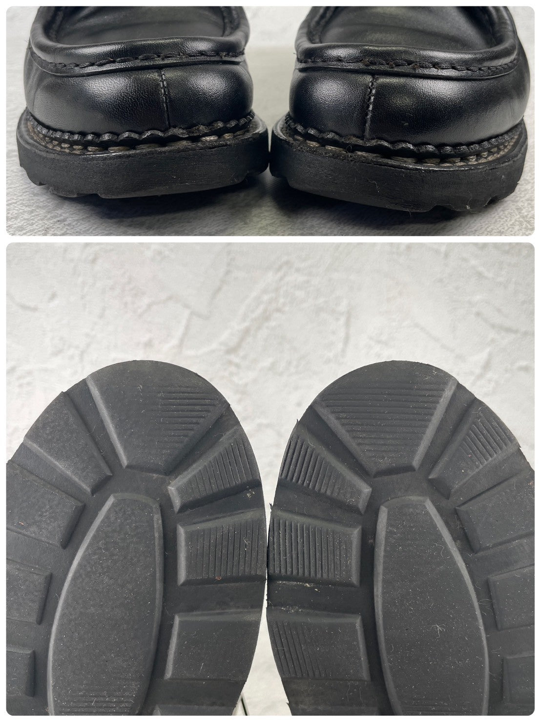 【良品】Paraboot パラブーツ MICHAEL ミカエル チロリアンシューズ リスレザー 黒 ブラック EU39.5 / 24.5cm【W3530】