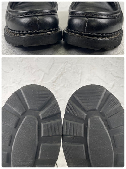 【良品】Paraboot パラブーツ MICHAEL ミカエル チロリアンシューズ リスレザー 黒 ブラック EU39.5 / 24.5cm【W3530】
