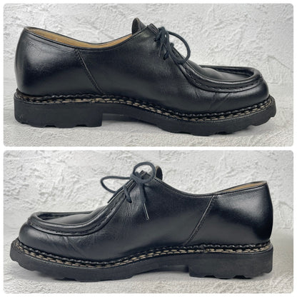 【良品】Paraboot パラブーツ MICHAEL ミカエル チロリアンシューズ リスレザー 黒 ブラック EU39.5 / 24.5cm【W3530】
