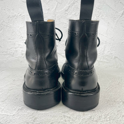 【良品】TRICKER'S トリッカーズ MOLTON モールトン ウイング ブローグ レースアップブーツ M2508 黒 ブラック UK8.5 / 27.0cm【W3540】