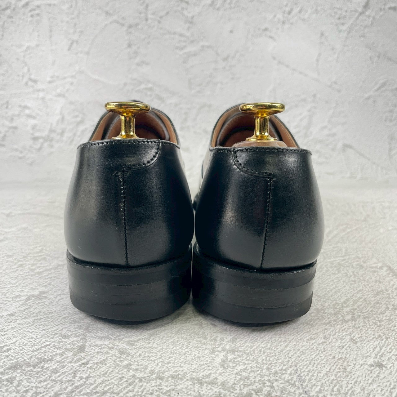 【美品】CROCKETT&JONES クロケットアンドジョーンズ HALLAM ハラム ストレート 内羽根 黒 ブラック UK6 / 24.5cm【W3532】