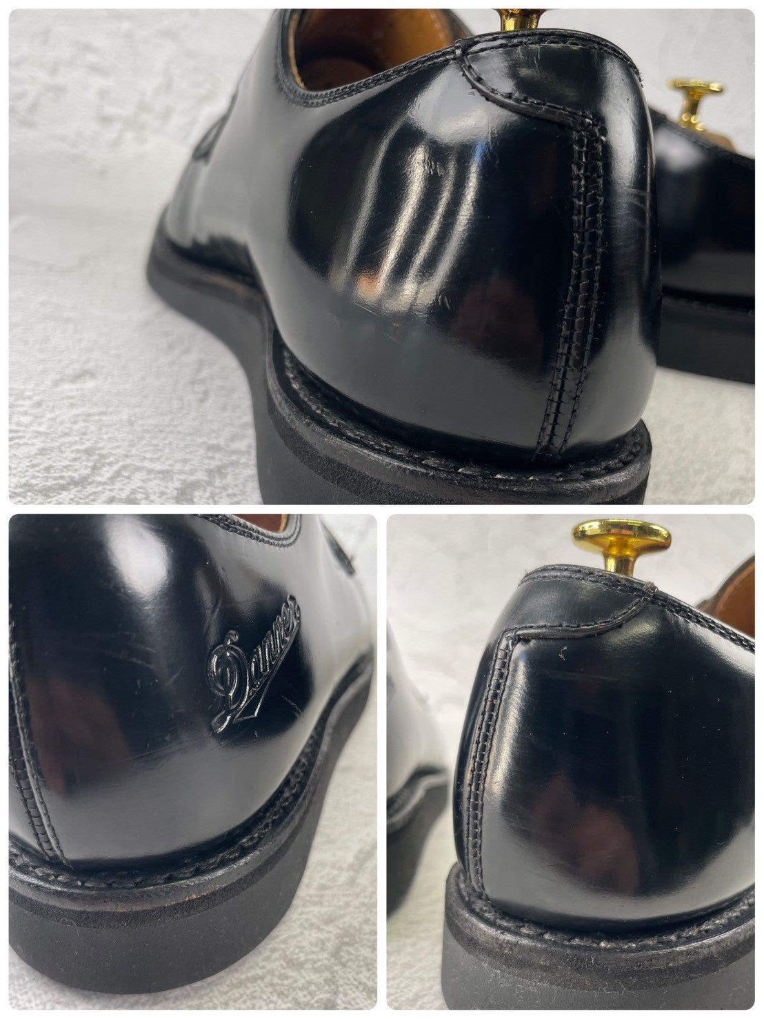 【オールソール済み】DANNER ダナー POSTMAN SHOES ポストマンシューズ プレーン 外羽根 黒 ブラック D4300 US9 / 27.0cm【W3538】