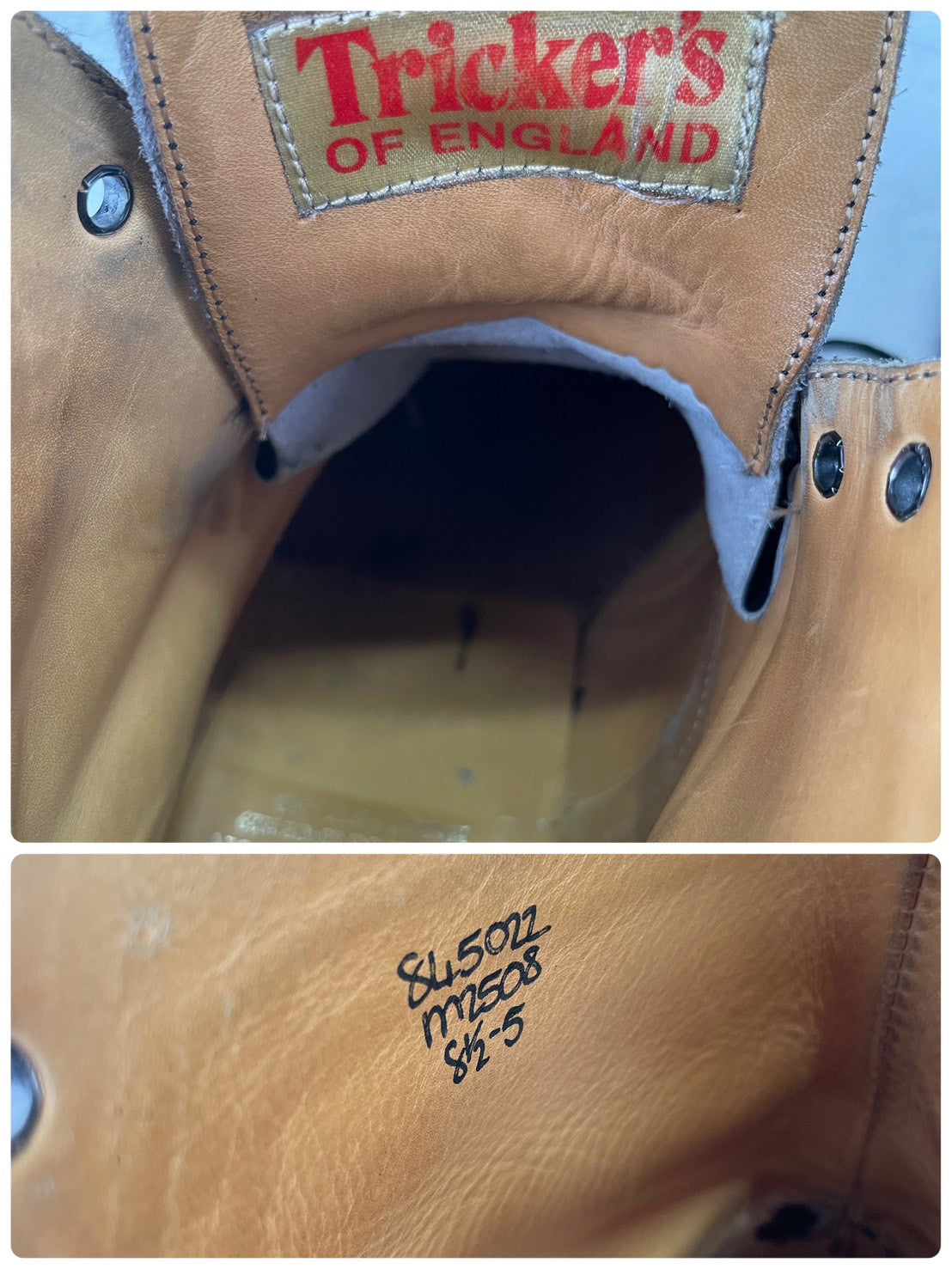【良品】TRICKER'S トリッカーズ MOLTON モールトン ウイング ブローグ レースアップブーツ M2508 黒 ブラック UK8.5 / 27.0cm【W3540】