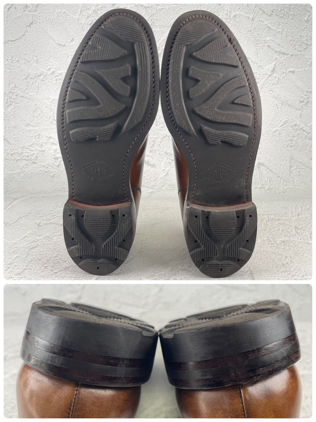 【良品】CROCKETT&JONES クロケットアンドジョーンズ MORETON モールトン Vチップ 外羽根 茶 ブラウン UK8 / 26.5cm【Ｗ3537】