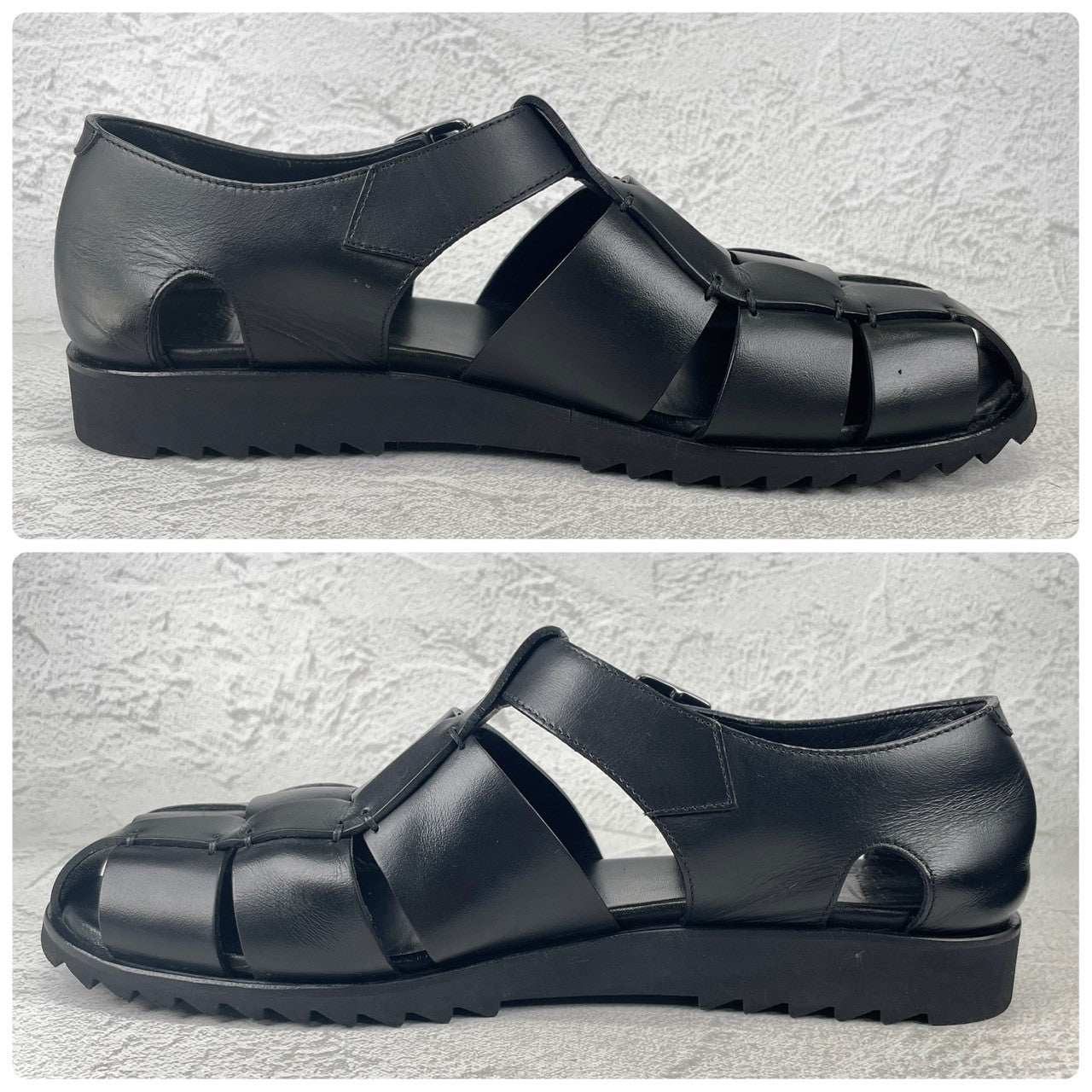 【美品】PARABOOT パラブーツ PACIFIC パシフィック グルカサンダル 黒 ブラック EU43 / 27.5〜28.0cm【W3536】