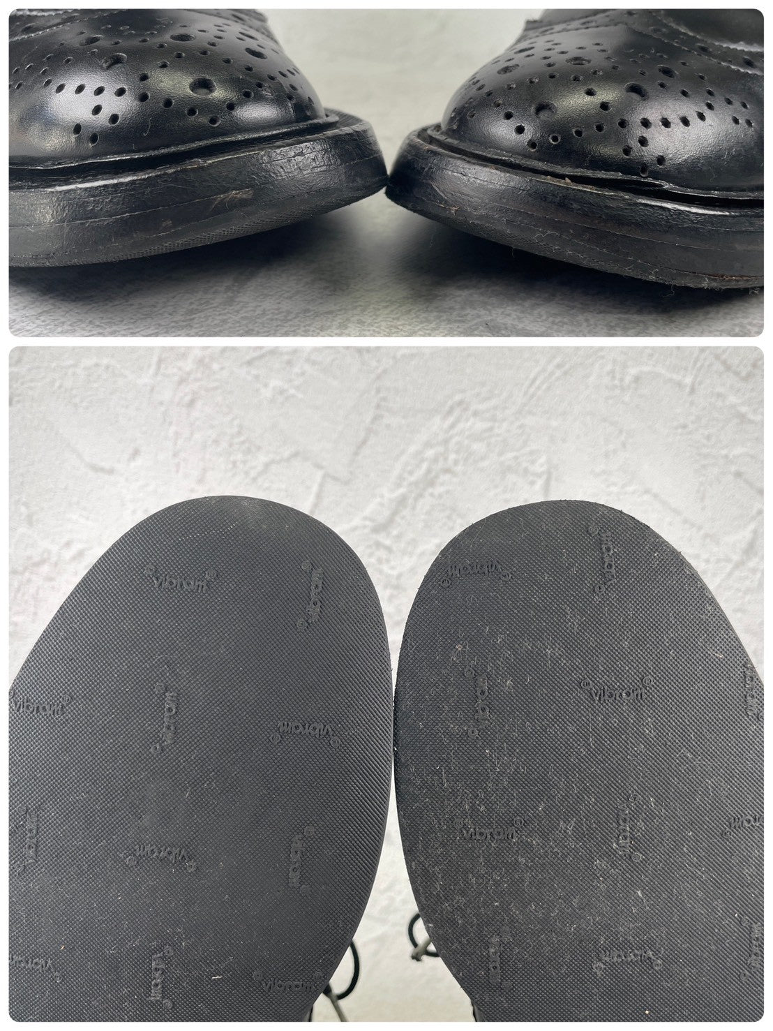 【良品】TRICKER'S トリッカーズ MOLTON モールトン ウイング ブローグ レースアップブーツ M2508 黒 ブラック UK8.5 / 27.0cm【W3540】