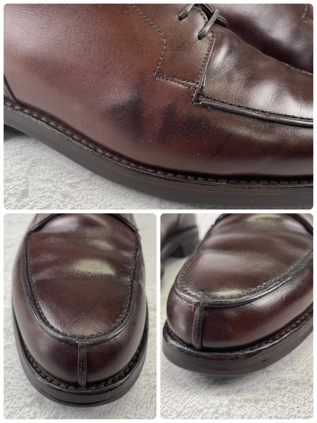 CROCKETT&JONES クロケットアンドジョーンズ MORETON モールトン Vチップ 外羽根 濃茶 ブラウンUK6.5 / 25.0cm【W3534】
