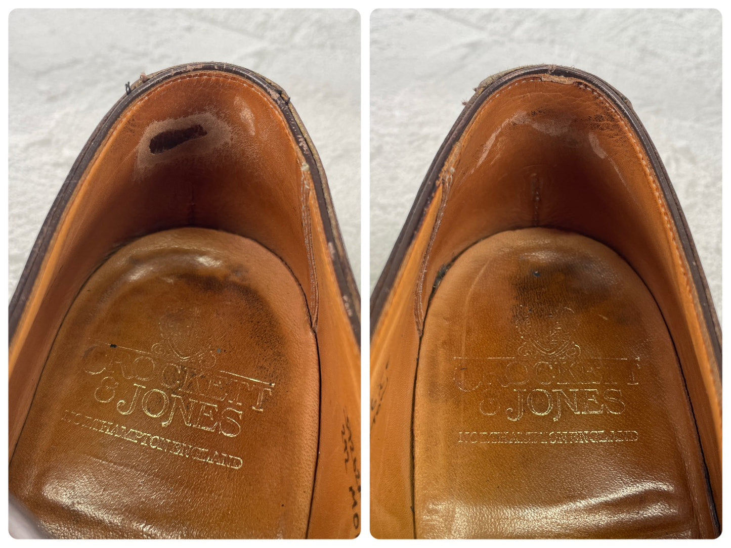 CROCKETT&JONES クロケットアンドジョーンズ MORETON モールトン Vチップ 外羽根 濃茶 ブラウンUK6.5 / 25.0cm【W3534】