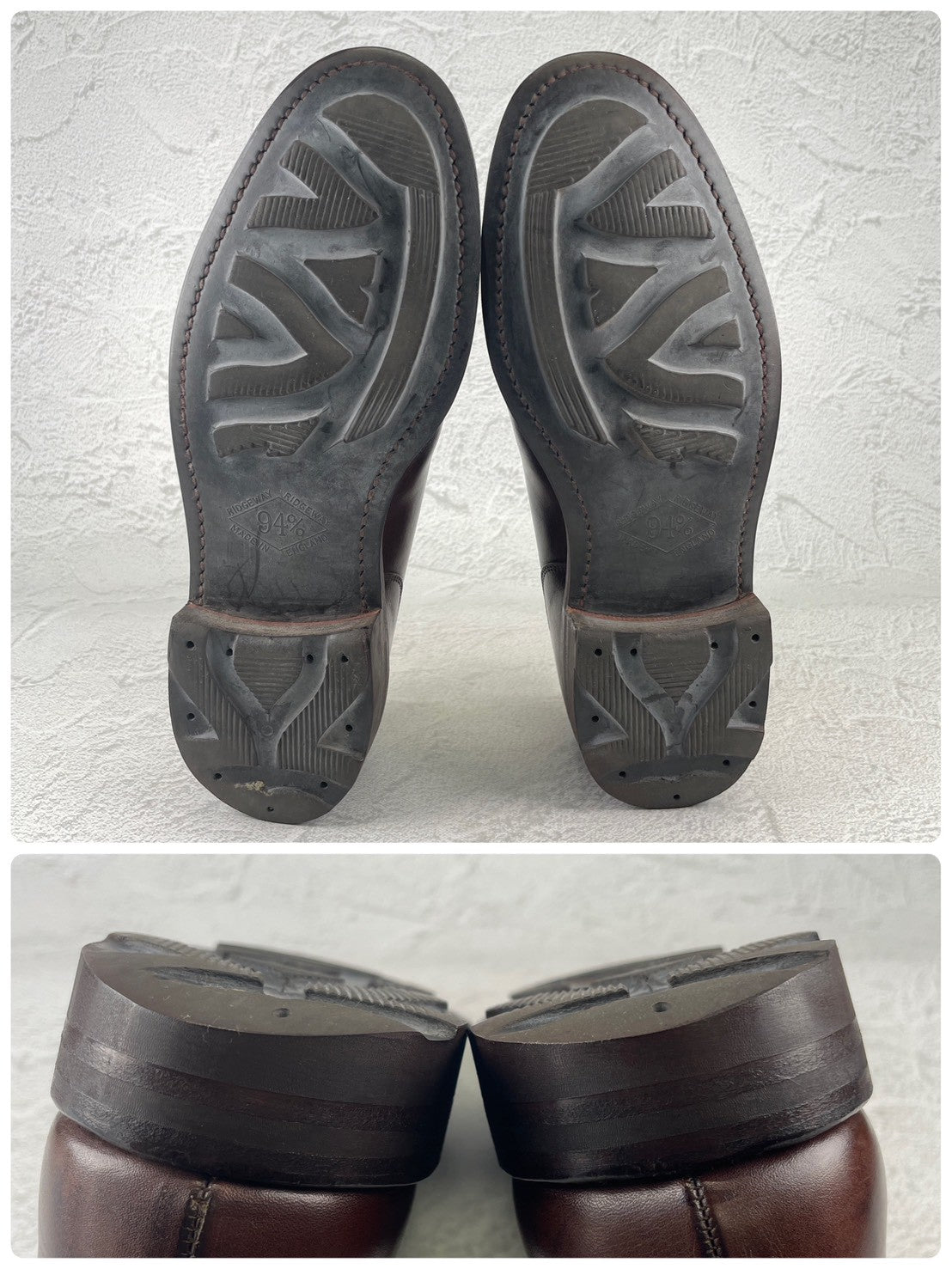 CROCKETT&JONES クロケットアンドジョーンズ MORETON モールトン Vチップ 外羽根 濃茶 ブラウンUK6.5 / 25.0cm【W3534】
