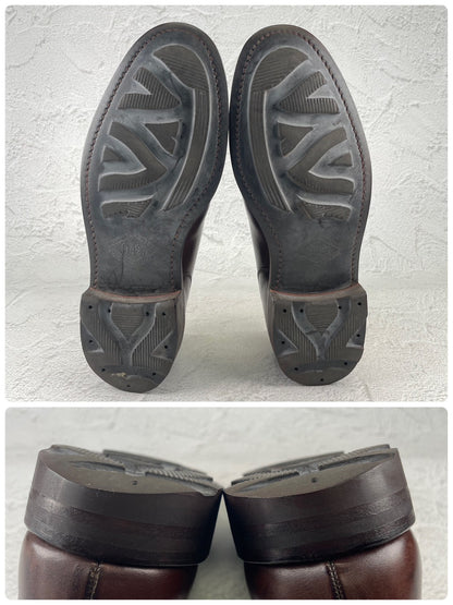 CROCKETT&JONES クロケットアンドジョーンズ MORETON モールトン Vチップ 外羽根 濃茶 ブラウンUK6.5 / 25.0cm【W3534】
