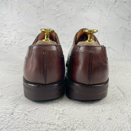 CROCKETT&JONES クロケットアンドジョーンズ MORETON モールトン Vチップ 外羽根 濃茶 ブラウンUK6.5 / 25.0cm【W3534】