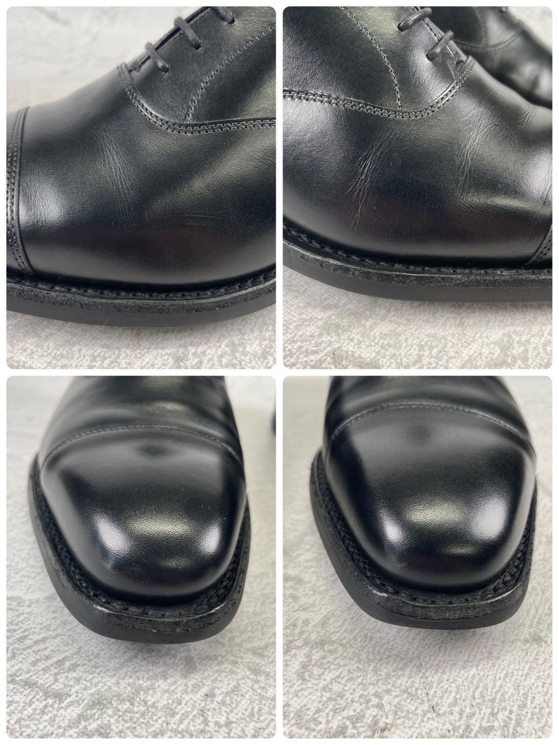 【美品】CROCKETT&JONES クロケットアンドジョーンズ HALLAM ハラム ストレート 内羽根 黒 ブラック UK6 / 24.5cm【W3532】