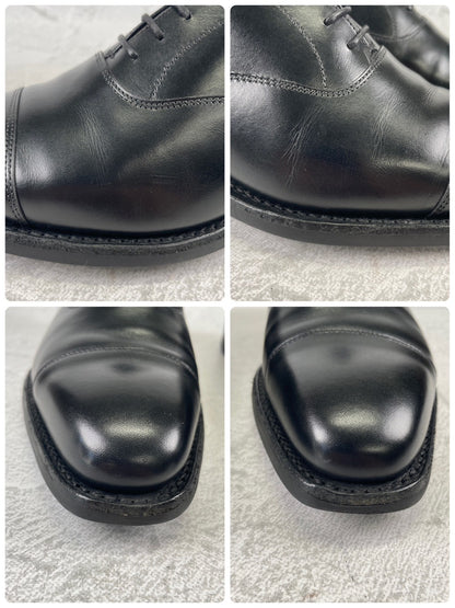 【美品】CROCKETT&JONES クロケットアンドジョーンズ HALLAM ハラム ストレート 内羽根 黒 ブラック UK6 / 24.5cm【W3532】