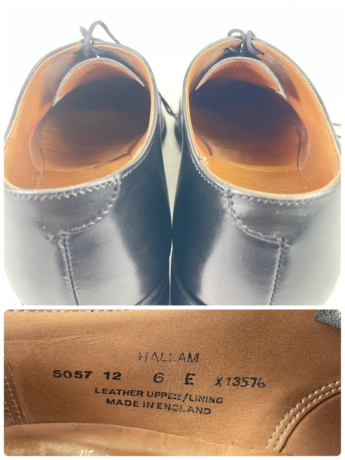 【美品】CROCKETT&JONES クロケットアンドジョーンズ HALLAM ハラム ストレート 内羽根 黒 ブラック UK6 / 24.5cm【W3532】