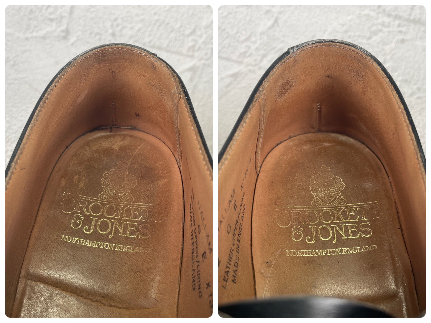 【美品】CROCKETT&JONES クロケットアンドジョーンズ HALLAM ハラム ストレート 内羽根 黒 ブラック UK6 / 24.5cm【W3532】