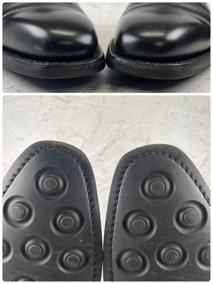 【美品】CROCKETT&JONES クロケットアンドジョーンズ HALLAM ハラム ストレート 内羽根 黒 ブラック UK6 / 24.5cm【W3532】