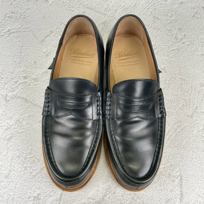 【美品】Paraboot パラブーツ REIMS ランス コインローファー ビーフロール カーキ UK6 / 24.5cm【W3550】