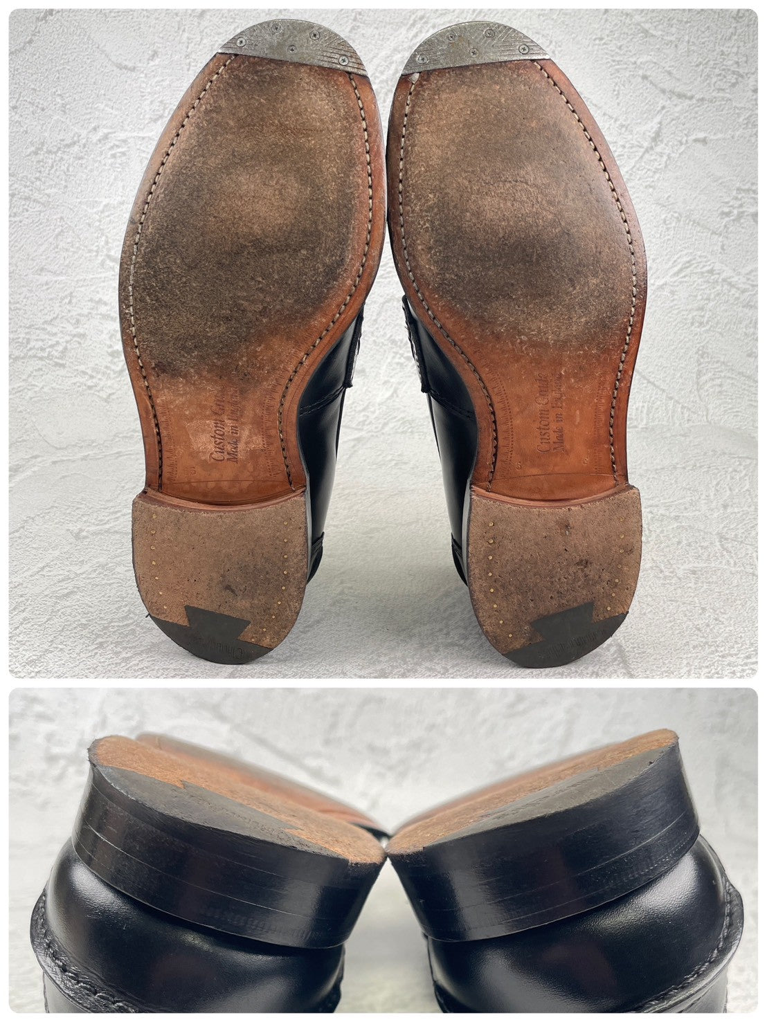 【極美品】Church's チャーチ PEMBREY ペンブリー ビーフロール コインローファー トリコロール 黒 紺 赤茶 UK6.5 / 25.0cm【W3549】