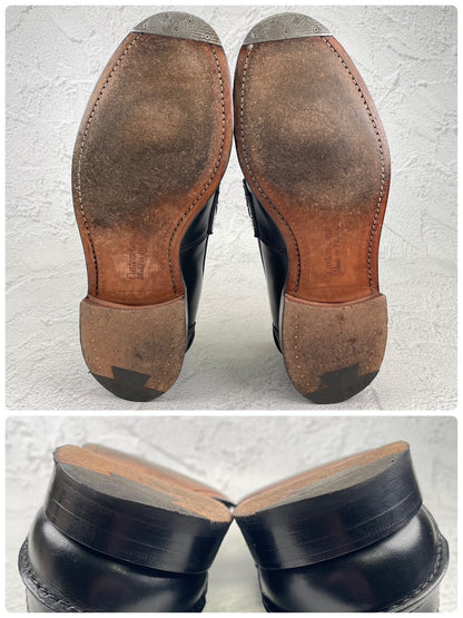 【極美品】Church's チャーチ PEMBREY ペンブリー ビーフロール コインローファー トリコロール 黒 紺 赤茶 UK6.5 / 25.0cm【W3549】