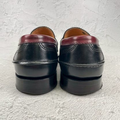 【極美品】Church's チャーチ PEMBREY ペンブリー ビーフロール コインローファー トリコロール 黒 紺 赤茶 UK6.5 / 25.0cm【W3549】