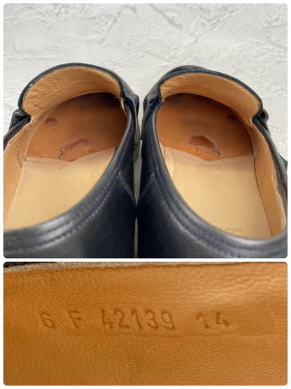 【美品】Paraboot パラブーツ REIMS ランス コインローファー ビーフロール カーキ UK6 / 24.5cm【W3550】