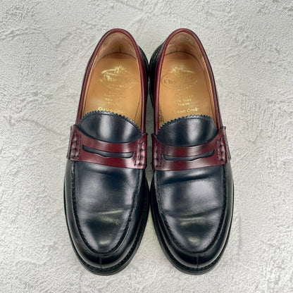 【極美品】Church's チャーチ PEMBREY ペンブリー ビーフロール コインローファー トリコロール 黒 紺 赤茶 UK6.5 / 25.0cm【W3549】