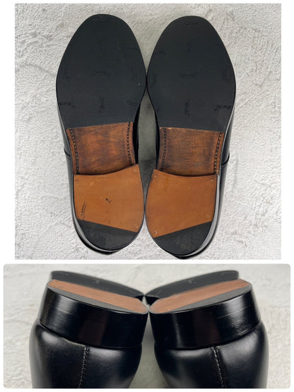 Crockett&Jones クロケットアンドジョーンズ Plain Toe Paul Smith別注 プレーン 外羽根 3ホール 黒 ブラック UK6E / 24.5cm【W3548】