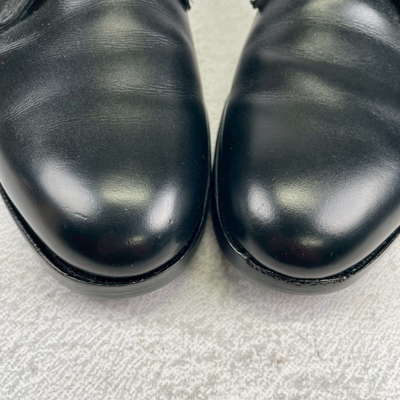 Crockett&Jones クロケットアンドジョーンズ Plain Toe Paul Smith別注 プレーン 外羽根 3ホール 黒 ブラック UK6E / 24.5cm【W3548】