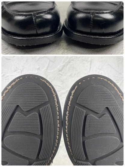 Paraboot パラブーツ ADONIS アドニス ハーフサドル コインローファー 黒 ブラック UK6 / 24.5cm〜25.0cm【W3546】