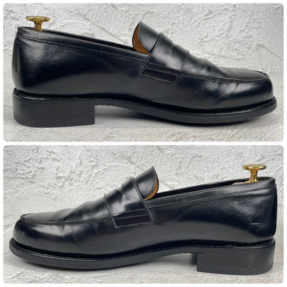 Paraboot パラブーツ ADONIS アドニス ハーフサドル コインローファー 黒 ブラック UK6 / 24.5cm〜25.0cm【W3546】
