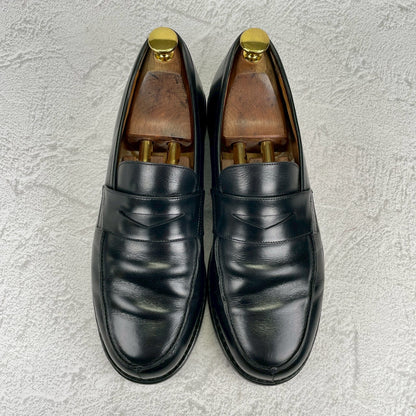 Paraboot パラブーツ ADONIS アドニス ハーフサドル コインローファー 黒 ブラック UK6 / 24.5cm〜25.0cm【W3546】