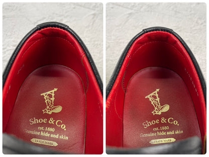 REGAL Shoe&Co. リーガル シューアンドコー 807S シングルモンクストラップ シボ革 黒 ブラック 24.5cm【W3545】