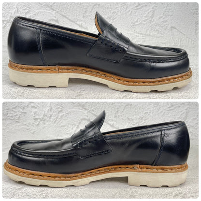 【美品】Paraboot パラブーツ REIMS ランス コインローファー ビーフロール カーキ UK6 / 24.5cm【W3550】