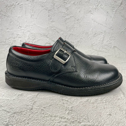 REGAL Shoe&Co. リーガル シューアンドコー 807S シングルモンクストラップ シボ革 黒 ブラック 24.5cm【W3545】